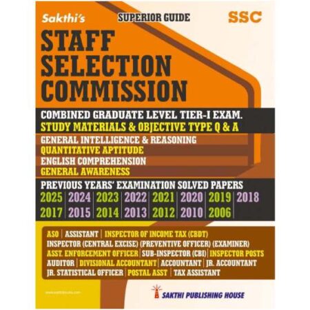 SSC CGL Tier I Exam. Study Materials & Objective Type Q & A Previous Years`Exam Solved Papers