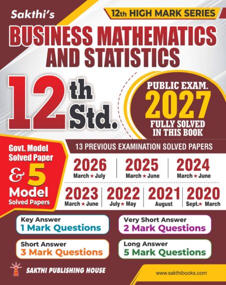 12th Std Business Maths Model Solved Papers and Previous Examination Solved Papers (Public Exam 2027)