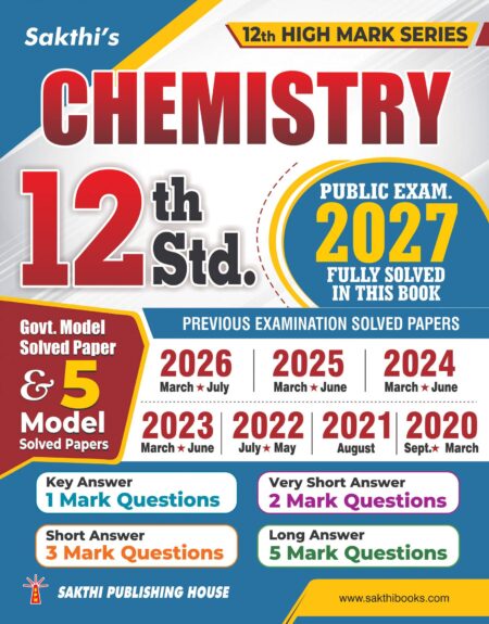 12th Std Chemistry Model Solved Papers and Previous Examination Solved Papers (Public Exam 2027)