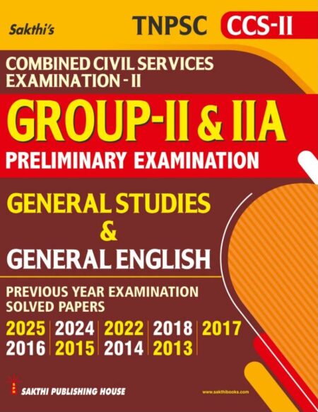 Tnpsc Group II & II A (General English & General Studies) Preliminary Previous Year Exam Solved Papers